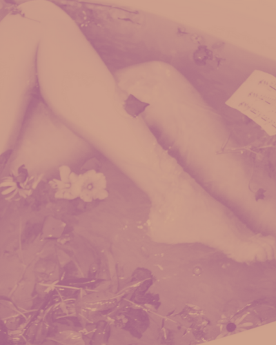 Woman in bath tub referring to mindful living